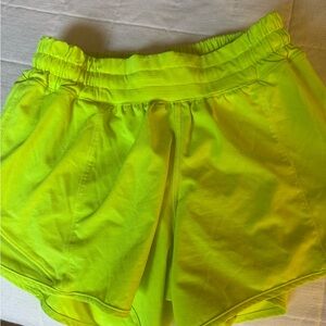 Lululemon Athletica Neon Yellow Shorts